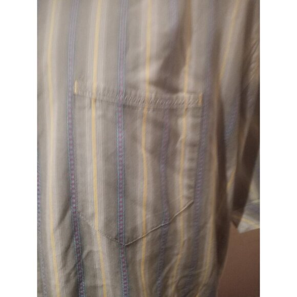 Kuhl Shirt Mens 2XL Gray Strip Short Sleeve Button Up Suncel Cowboy Western Work - Picture 2 of 15